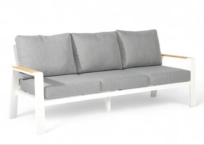 Aluminium Stoel-Bank Loungeset – Wit – SALTO LAND