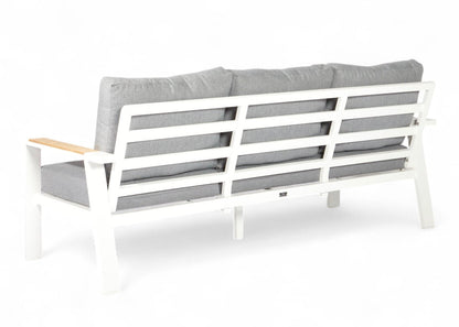Aluminium Stoel-Bank Loungeset – Wit – SALTO LAND